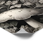 Bunny in een paddenstoelentuin poster (Hoek)