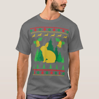 Bunny in lelijke kerststijl t-shirt