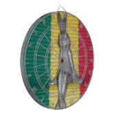 Bunny in Rasta Kleuren: Een vleugje Groovy Dartbord (Voorkant Links)