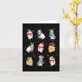 Bunny In Xmas Lights Funny Rabbit Lover Kerstmis Kaart (Gele Bloem)