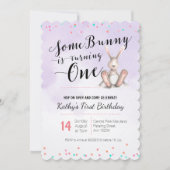 Bunny Invitation Anniversaire PURPLE (Devant)