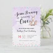 Bunny Invitation Anniversaire PURPLE (Debout devant)