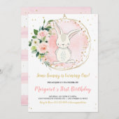 Bunny Invitation d'anniversaire (Devant / Derrière)