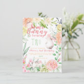 Bunny Invitation d'anniversaire (Debout devant)