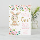 Bunny Invitation d'anniversaire (Debout devant)