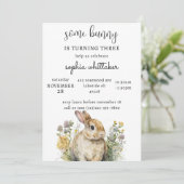 Bunny Invitation d'anniversaire | Anniversaire du  (Debout devant)