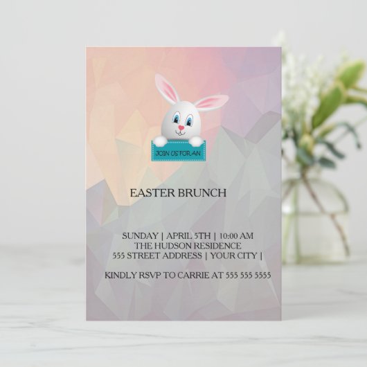 Bunny - Invitation de Pâques (Debout devant)