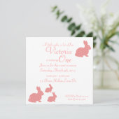 Bunny Invitation Kaart (Staand voorkant)