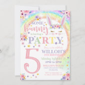 Bunny Invitation Rainbow Bunny Invitation Un lapin (Devant)
