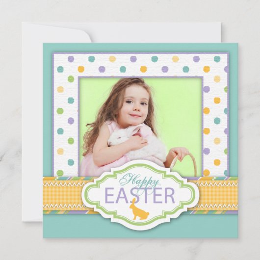 Bunny Invitation Square 2 Kaart (Voorkant)