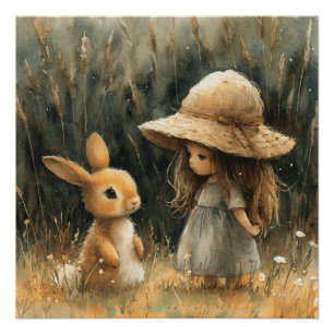Bunny Joy : Een beetje van Whimsy Bunny Perfect Poster