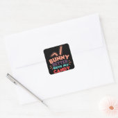 Bunny kan beter mijn Snoep hebben Vierkante Sticker (Envelop)
