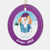 Bunny Keramisch Ornament (Links)