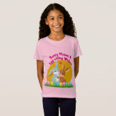 Bunny Kisses & Egg-citeren Wensen Pasen T-shirt (Voorkant volledig)