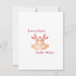 Bunny Kisses, Paaswensen met konijntjes op een Feestdagenkaart