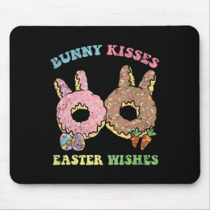 Bunny Kisses Pasen Wensen Bunny Donut Egg Hunting Muismat
