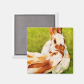 Bunny Kisses Rabbit Magnet (Recto/Verso)