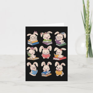 Bunny Leesboeken Paasdag Librarian Teacher B Kaart