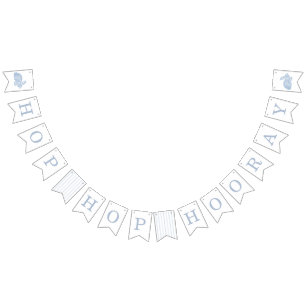  Bunny Lijst paasbanner - blauw Vlaggetjes