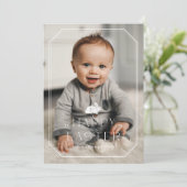 Bunny Lijst Paasfotokaart - wit Save The Date (Staand voorkant)