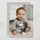 Bunny Lijst Paasfotokaart - wit Save The Date (Voorkant / Achterkant)