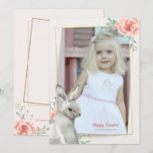 Bunny Lijst Photo Easter Kaart (Voorkant / Achterkant)