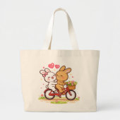 Bunny Love Bike Tote Bag (Devant)