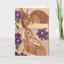 Bunny Love Blank Card