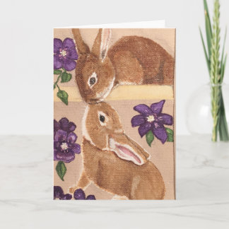Bunny Love Blank Card Kaart