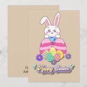 Bunny Love en Paaskreet Kaart (Voorkant / Achterkant)