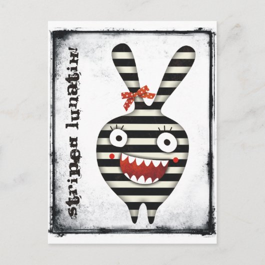 Bunny Love gek! Briefkaart (Voorkant)