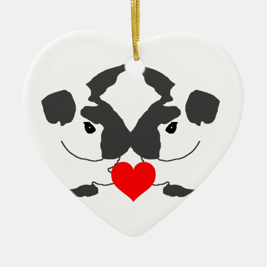 Bunny Love Heart Ornament (Voorkant)