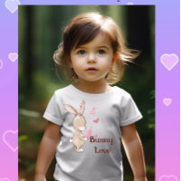 Bunny Love, mignon Tshirt avec lapin et les coeurs