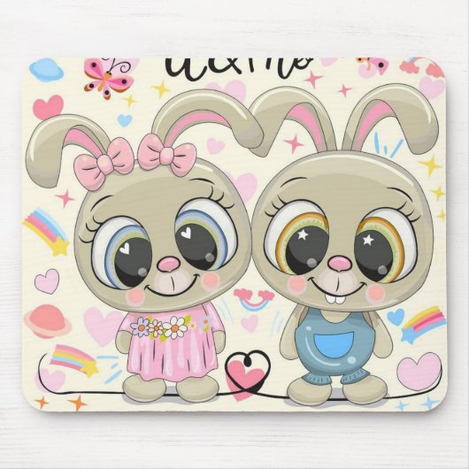 Bunny Love Muismat (Voorkant)