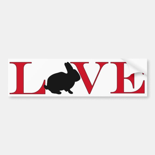 Bunny Lover Bumpersticker (Voorkant)