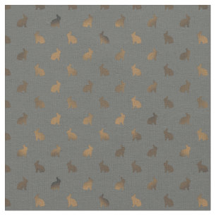 Bunny lover Silver Goud Stof