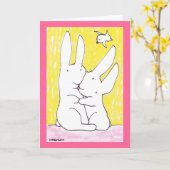 Bunny Lust - wenskaart Kaart (Gele Bloem)