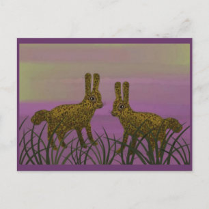 Bunny Luv Sunset Briefkaart