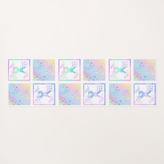 Bunny Magic Square Design Yoga Mat (Achterkant (horizontaal))