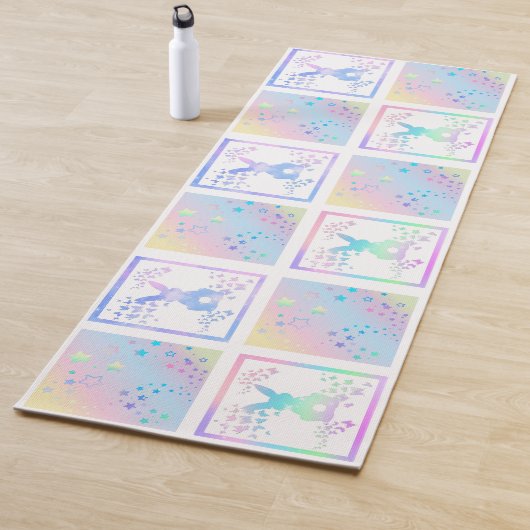 Bunny Magic Square Design Yoga Mat (In situ)