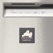 Bunny Meme I Hate My Stud Chungus Life  Magneet (Insitu (Vaatwasser))