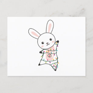 Bunny Merry Christmas Winter Animals Rabbit Briefkaart