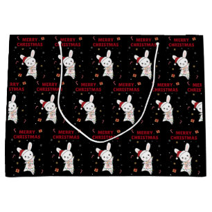 Bunny Merry Christmas Winter Animals Rabbit Groot Cadeauzakje