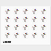 Bunny Merry Winter Animals Rabbit Ronde Sticker (Vel)