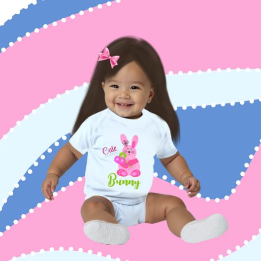 Bunny met bloemen romper