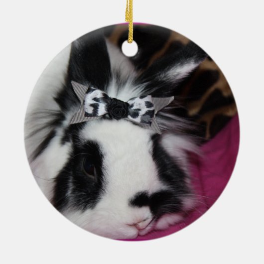 Bunny met Bow Ornament (Achterkant)