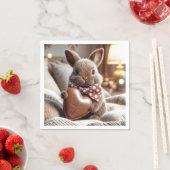 Bunny met chocolade hart servet (Insitu)