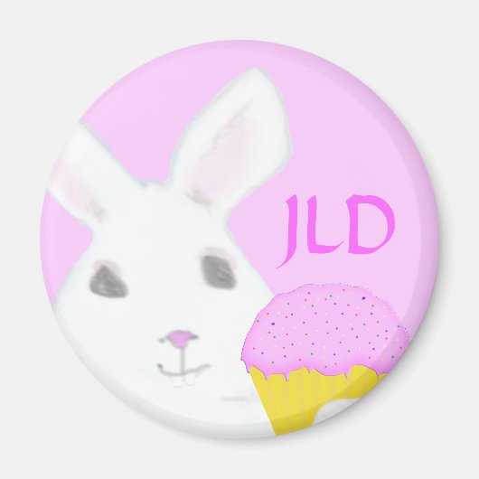 Bunny met Cup Magneet (Voorkant)