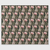 Bunny met een roze pioen cadeaupapier (Vlak)