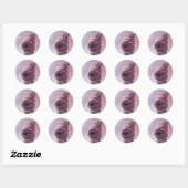 Bunny met Floral Wreath Ronde Sticker (Vel)